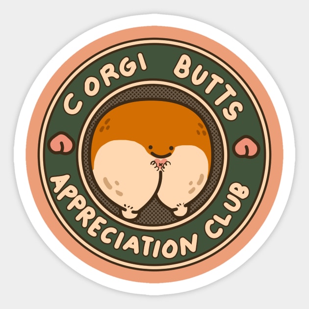 Corgi Butts Appreciation Club Sticker by Fluffymafi